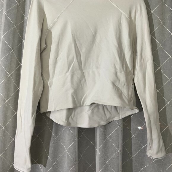 White lululemon cropped sweater size 10 - Picture 2 of 5